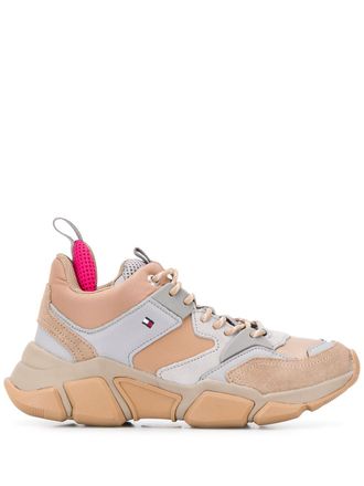 Tommy Hilfiger Sneakers met vlakken - Beige