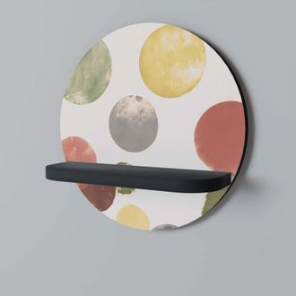 OEM Felicidad Fugaz Estante Redondo Negro