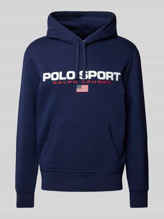 Ralph Lauren Hoodie mit Label-Print in Dunkelblau, Gr&ouml;&szlig;e XS