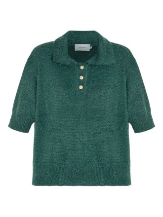 Isolda short-sleeve polo shirt - women - Polyamide/Acrylic - P - Green