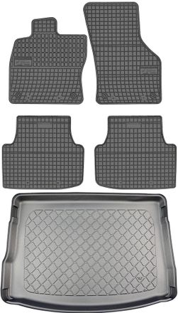 OEM Juego De Alfombrillas De Goma Para Coche Y Alfombrilla Para Maletero Para Seat Le&oacute;n Iv Hatchback A Partir De Marzo De 2020