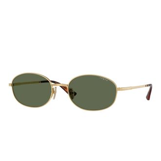 Vogue Bold Oval Sunglasses with Dark Green Lenses - unisex - VOGUE - Sunglasses - Yellow - 56 MM - Accessories