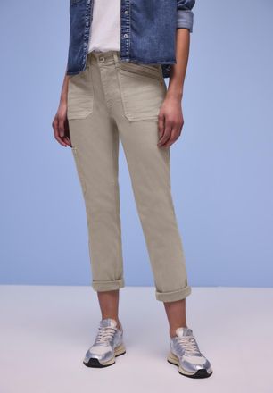 Street One Cargojeans STREET ONE Style Charlie, Damen, Gr. 26, L&auml;nge 28, beige washed, Denim/Jeans, Obermaterial: 81% Baumwolle, 17% Polyester, 2% Elasthan, unif