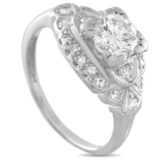 Luxury Bazaar Antique Platinum 1.10ct Diamond Engagement Ring MF06-041626