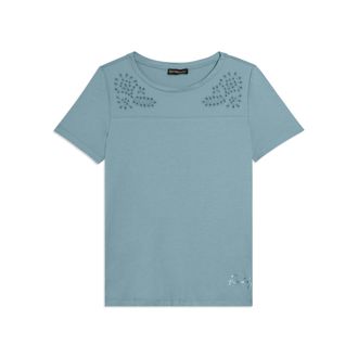 Freddy T-shirt in Jersey con Ricami Floreali