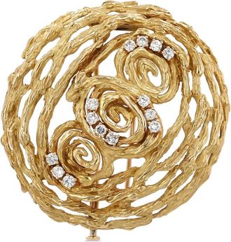 Chaumet Spilla Chaumet con diamanti anni 70 - Oro