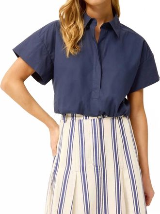 Marie Oliver Sierra Short Sleeve Top In Navy