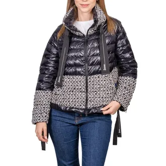 Herno Mixed-Fabric Quilted Down Jacket - Black