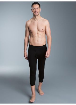 Trigema Lange Unterhose TRIGEMA TRIGEMA 3/4 Unterhose im Doppelpack, Herren, Gr. 10, 2 Stk., schwarz, 100% Baumwolle (Bio-Baumwolle kbA), Unterhosen Lange Unt