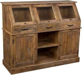 Wanderlust Deco Aparador de madera envejecido marr&oacute;n 129x45x106