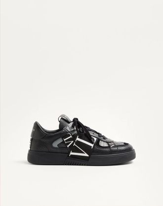 Valentino Garavani Sneaker Low-Top Vl7N In Vitello E Nastri Uomo NERO 38.5