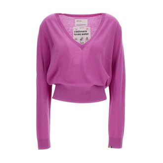 Extreme Cashmere V-neck Knitwear, female, Pink, Size: ONE SIZE Cashmere Knitwear