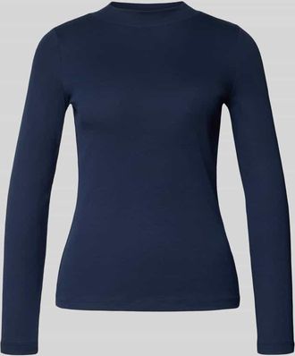 Christian Berg Longsleeve mit Stehkragen in Dunkelblau, Gr&ouml;&szlig;e M