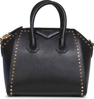 Givenchy Mini Antigona Tas - Dames - Handtassen - Zwart - ONE Size - Katoen - Tassen
