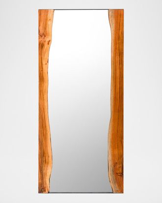 Surya Fujian Brown Acacia Frame Mirror