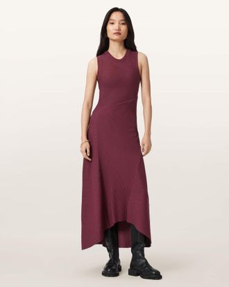 AllSaints Gia Slim Fit Maxi Dress