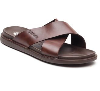 Base London Drift Leren Heren Bruine Sandalen