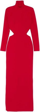 Solace London Wilma Maxi Jurk - Dames - Maxi kleedjes - Rood - 2XS - Polyester - Kleedjes