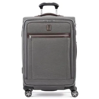 Travelpro Platinum Elite Softside Expandable Medium 25-Inch Checked Luggage in Vintage Grey at Nordstrom
