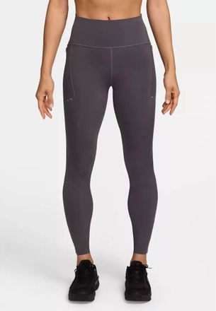 Nike Swift High-Waisted 7/8 Running Leggings In Thunder Grey/reflective Silver