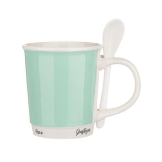 KASANOVA Mug turchese 400 ml con cucchiaino