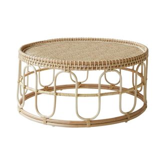 Tikamoon Mesa baja de centro en rat&aacute;n mimbre natural 80 cm Samson