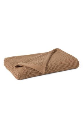 Coyuchi Linea Organic Cotton Knit Throw Blanket in Chestnut at Nordstrom