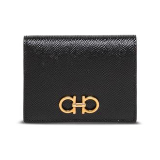 Ferragamo Wallet with Front Logo Buckle - female - Ferragamo - Wallets & Cardholders - Black - ONE SIZE - Accessories