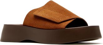 La Canadienne Viv Slide Sandal in Tabacco Suede at Nordstrom Rack, Size 11