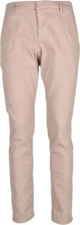 Dondup Beige Stretch Slim Fit Gaubert Pants by Dondup