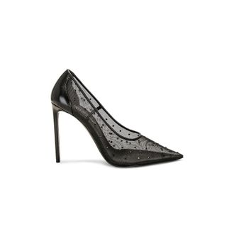 Saint Laurent Rhinestone Mesh Anja Pumps, Brand Size 40 ( US Size 10 )