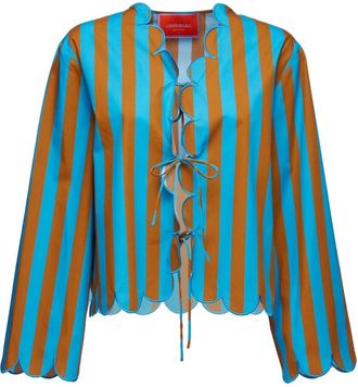 La DoubleJ Geborduurde Dubbele Blouse - Dames - Blouses - Groen - M - Overhemden