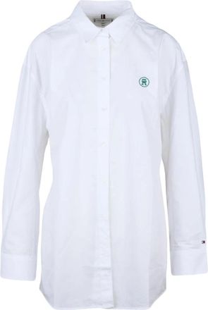 Tommy Hilfiger Shirts - Dames - Overhemden - Wit - 2XS - Katoen - Overhemden