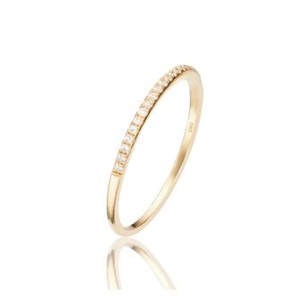 Lily & Roo Gold Diamond Style Half Eternity Ring