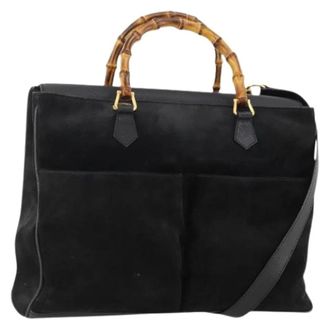 Gucci Pre-owned Handbags, female, Black, Size: ONE SIZE Pre-owned Bamboo tote bag