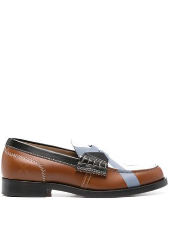 College Colourblock Leather Loafers
