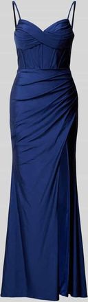 Luxuar Luxuar Abendkleid mit seitlicher Raffung in Royal, Größe 42