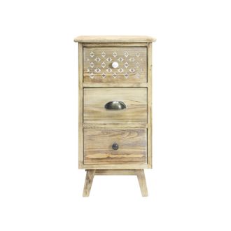 Mobili Rebecca Mobili Rebecca - Rebecca Mobili Mesita De Noche Estrecha Cajonera 3 Cajones De Madera Para El Dormitorio