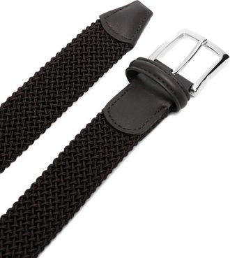 Kiton Braided Woven Belt - Black
