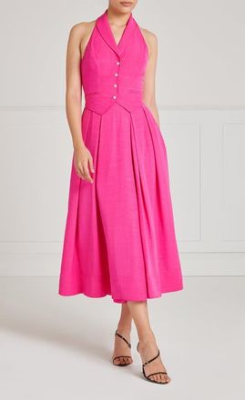 Temperley London Elodie Halter Dress in Fuchsia Pink at Nordstrom, Size 6