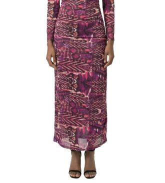 Area Stars Lee Midi Jersey Skirt In Purple