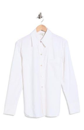 Vince Long Sleeve Linen Blend Button-Up Shirt in Off White at Nordstrom Rack, Size X-Small