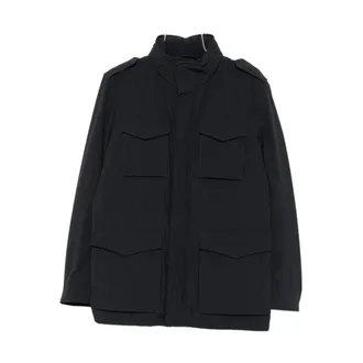 Herno Jassen, Heren, Blauw, XL, Hoge Hals Jas