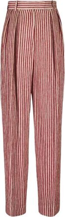 La DoubleJ Brooklyn Color Block Linnen Corduroy Broek - Dames - Straight fit broeken - Veelkleurig - M - Linnen - Broeken