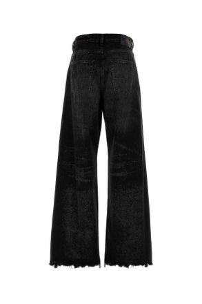 Diesel Wide-Leg Black Denim Jeans - Black