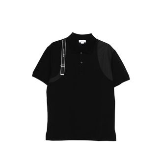 Alexander McQueen Harness-detail Panelled Polo Shirt