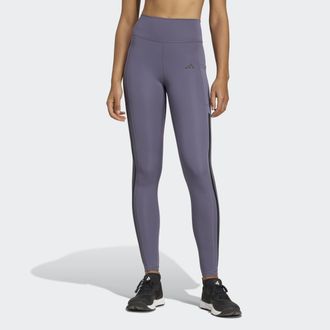 adidas Trainingstights ADIDAS PERFORMANCE OPT 3S 1/1, Damen, Gr. XL, N-Gr, preloved violet, Obermaterial: 77% Polyester, 23% Elasthan, Hosen Trainingstights