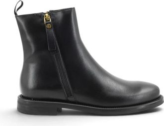Frau Enkellaarsjes - Dames - Enkellaarsjes - Zwart - 38 EU - Leer - Schoenen