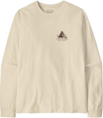 Patagonia L/S Chouinard Crest Responsibili-Tee Longsleeve für Herren | beige