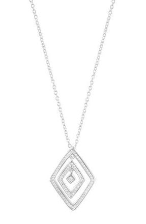Adornia Pav&eacute; Pendant Necklace in Silver at Nordstrom Rack